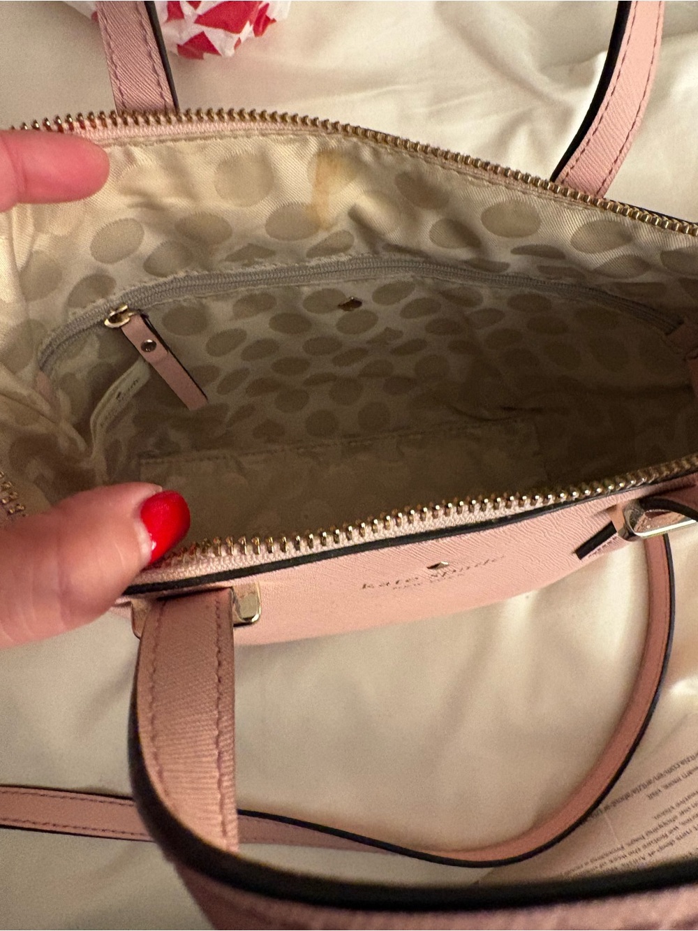 kate spade Pink Saffiano Leather Mini Satchel with Gold Hardware - Picture 5 of 5